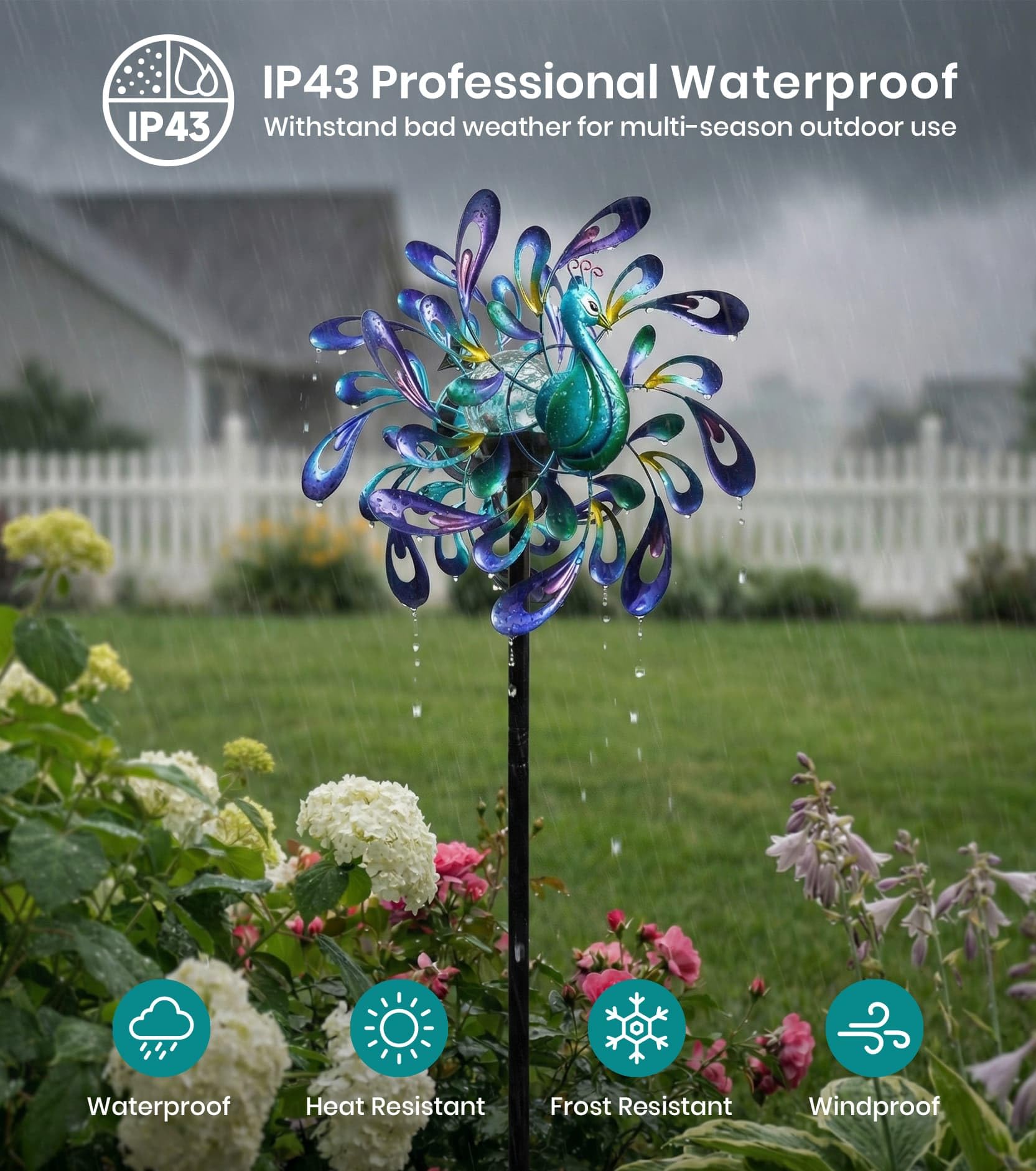 Amazon.com: VUFOZ Peacock Wind Spinners Outdoor for Garden